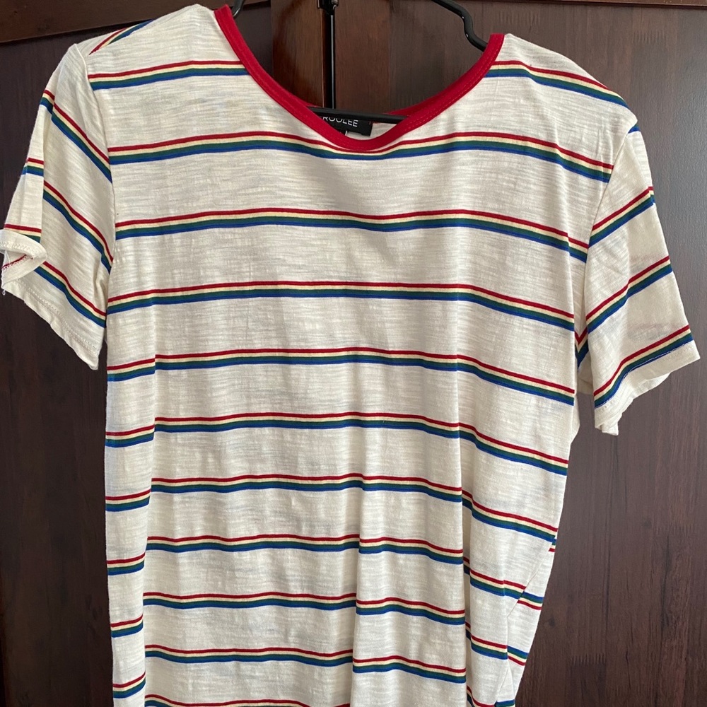 Rainbow striped tee